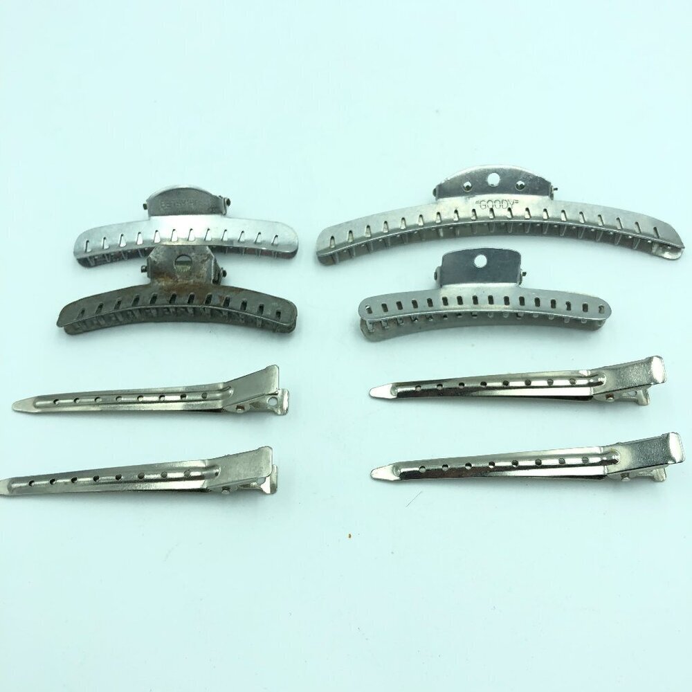Lot of Vintage Metal Hair Stylists Clips